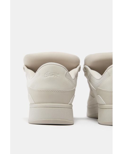 Pull&Bear White Stwd Multi-Piece Skate Trainers for men