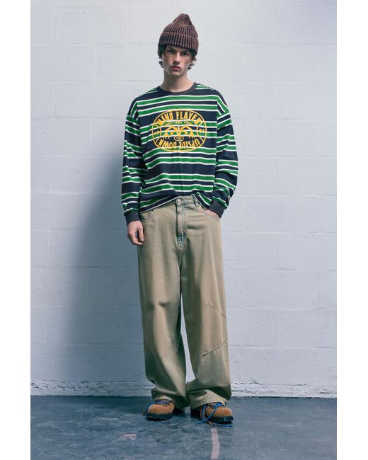 Pull&Bear Green Stranger Things T-Shirt for men