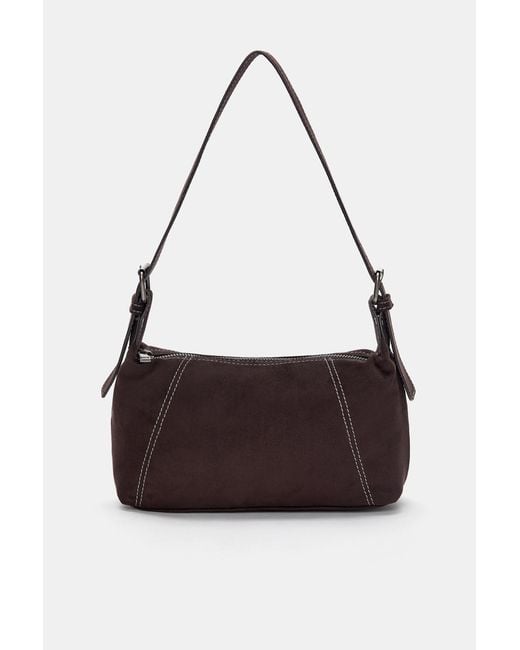 Pull&Bear White Schultertasche Mit Nähten