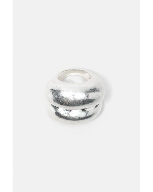 Anello Maxi Metallizzato di Pull&Bear in Metallic