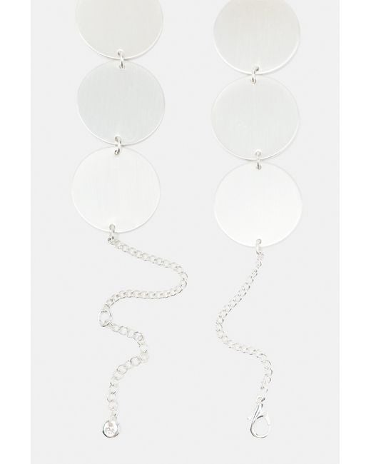 Pull&Bear White Circle Lariat Necklace