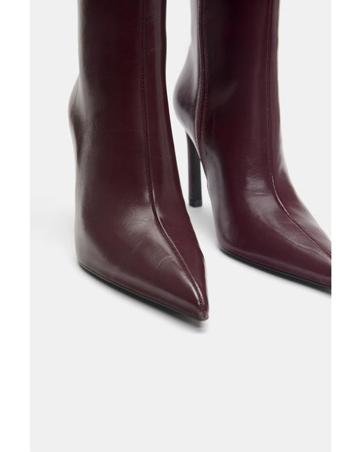 Pull&Bear Red High-Heel Boots
