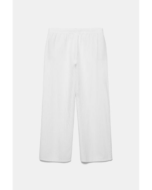 Pull&Bear Denim Joggingbroek Met Lage Taille in het White