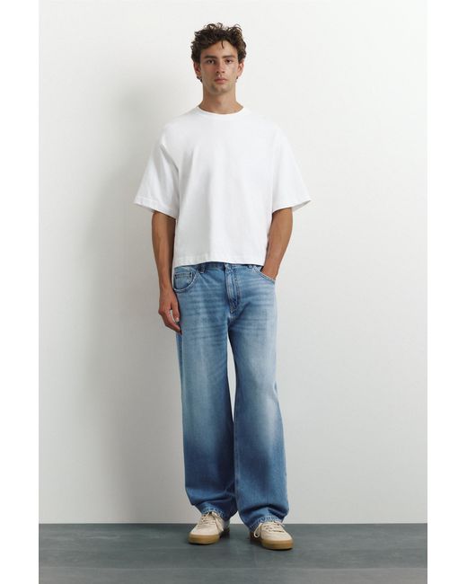 Pull&Bear Baggy Relaxed Jeans in het Blue voor heren