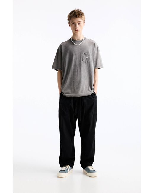 Pull&Bear Gray Joggers With Pockets for men