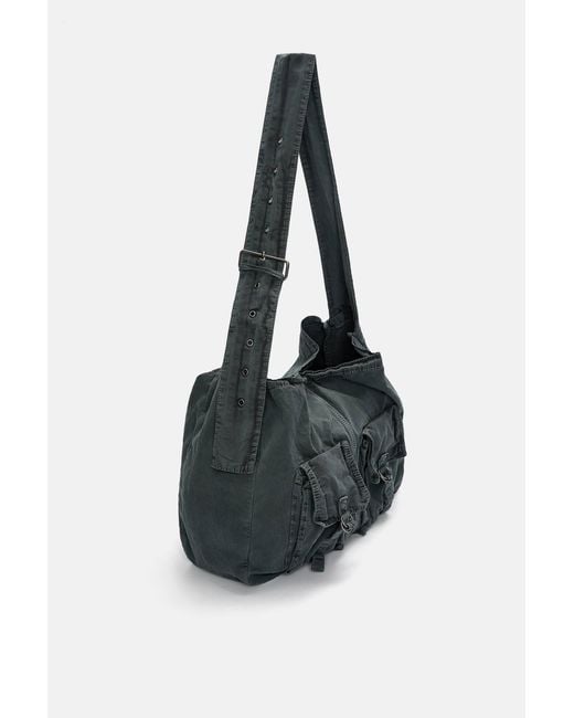 Pull&Bear Cross Shopper-Tasche Canvas in Black für Herren