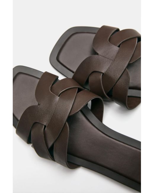 Pull&Bear Pink Flat Strap Sandals