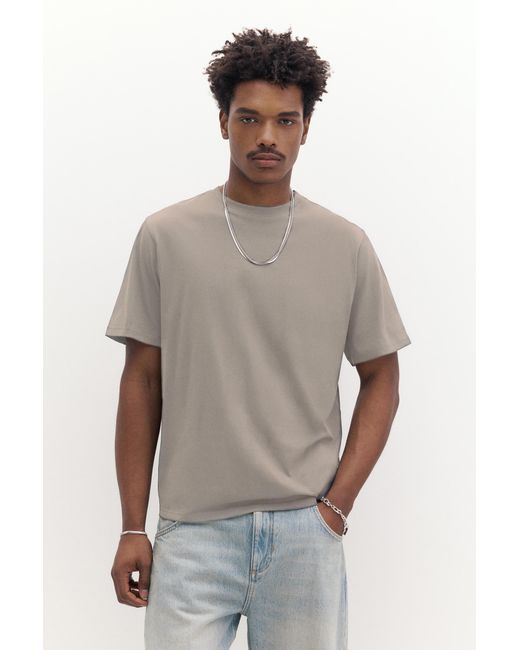 Pull&Bear Multicolor Basic Short Sleeve Cotton T-Shirt for men