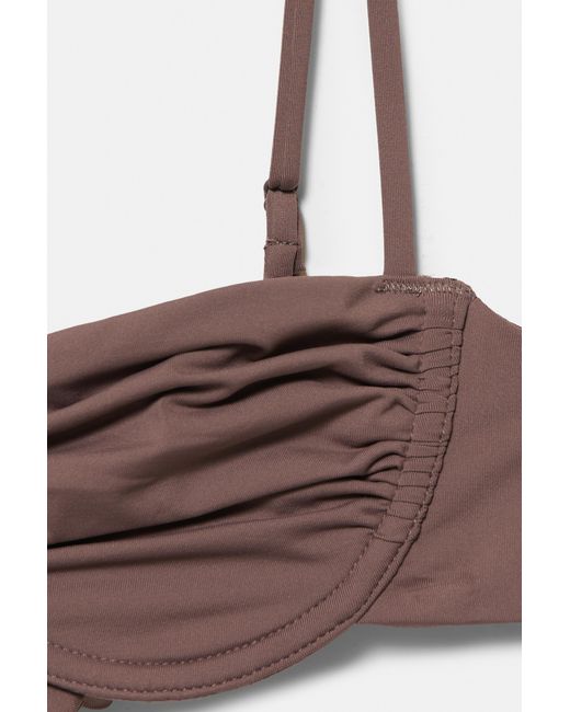 Pull&Bear Brown Balconette Bikini Top