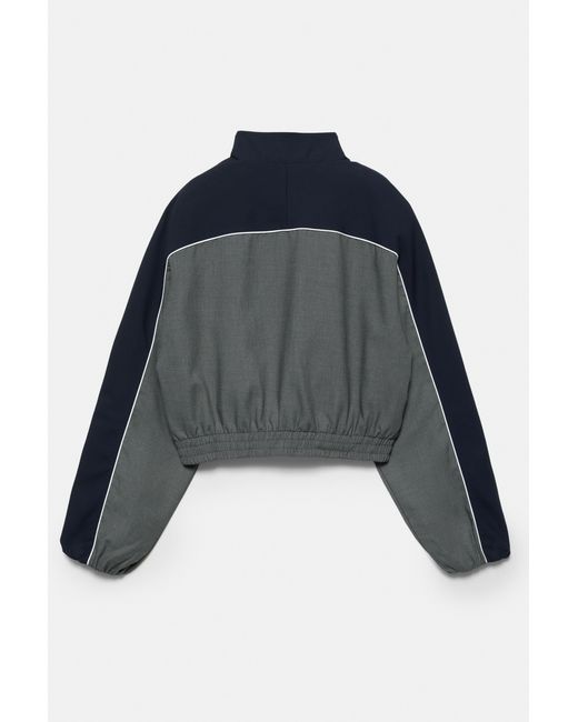 Pull&Bear Black Colour Block Panel Jacket