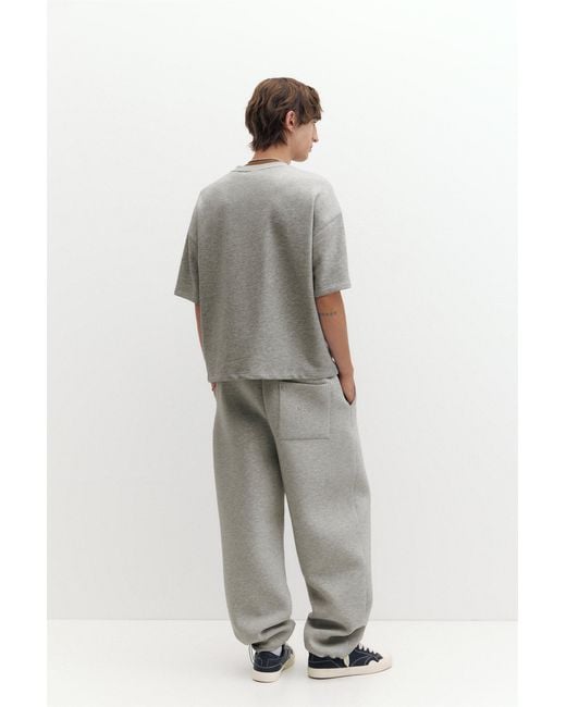 Pull&Bear Gray Short Sleeve Logo Sweatshirt for men