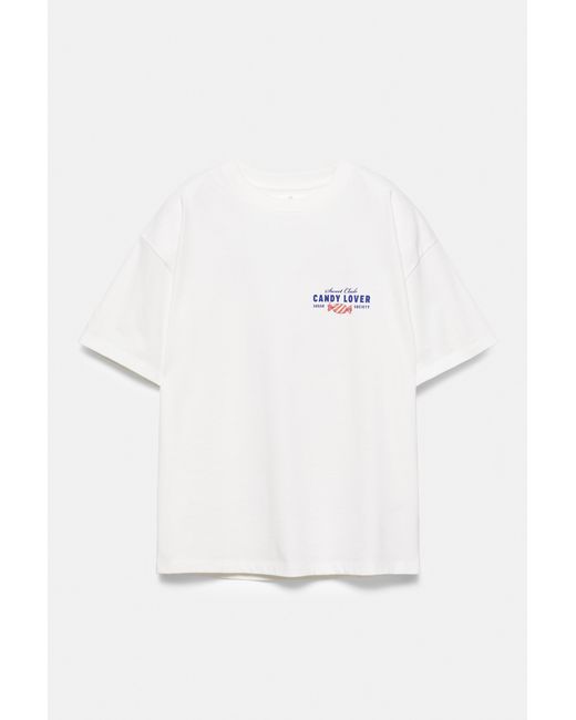 Pull&Bear White Candy Lover T-Shirt