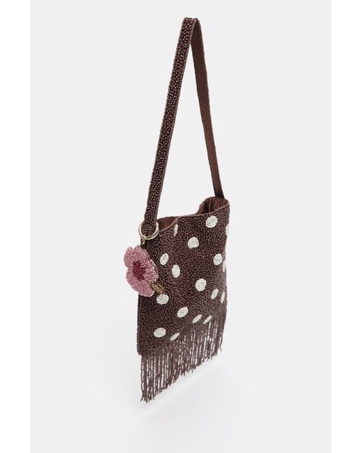 Borsa A Spalla A Pois Con Ornamento di Pull&Bear in Brown