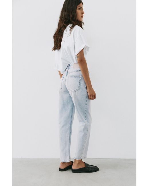 Pull&Bear Blue High-Waist Mom Jeans
