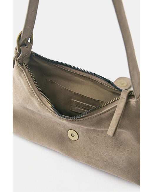 Pull&Bear White Buckle Shoulder Bag