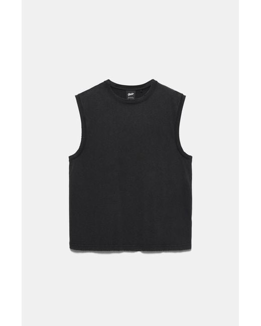Pull&Bear Black Vest Top for men