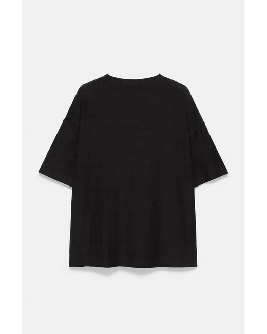 Pull&Bear Boxy T-Shirt Met Structuur in het Black voor heren