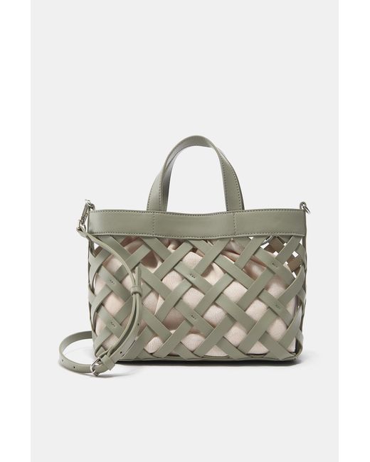 Pull&Bear Green Woven Bag