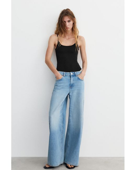 Pull&Bear Black Polyamide Bodysuit With Thin Straps
