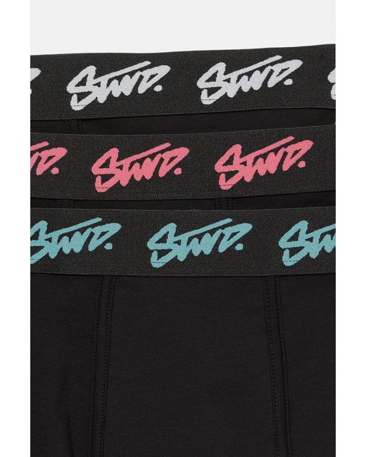 Pacco 3 Boxer di Pull&Bear in Black da Uomo