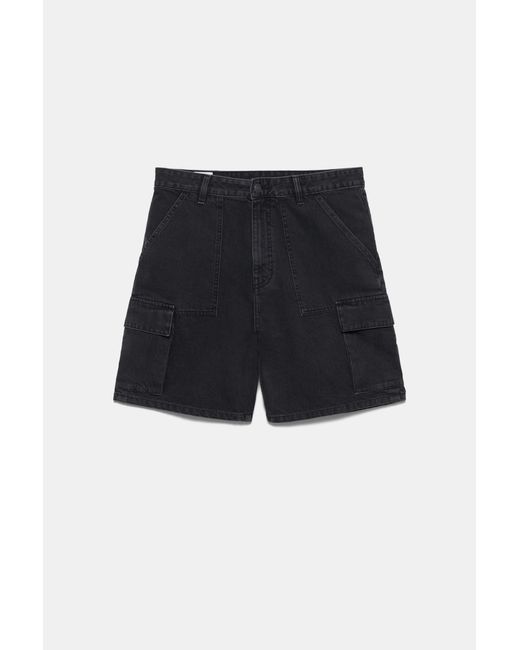 Pull&Bear Baggy Cargobermuda in het Gray voor heren