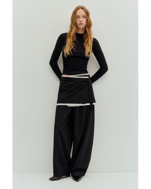 Pull&Bear Black High Neck Top