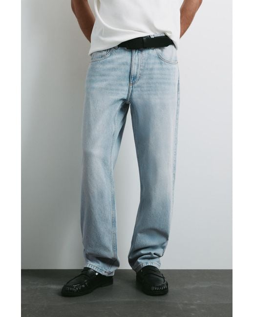 Pull&Bear Gray Straight-Leg Jeans for men