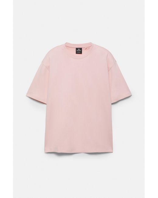 Pull&Bear Pink Boxy Interlock T-Shirt for men