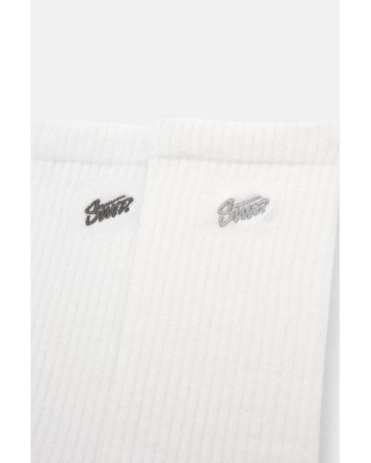 Pull&Bear White Pack Of 3 Pairs Of Sports Socks for men
