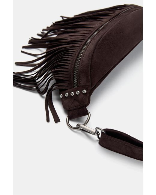 Pull&Bear Brown Gürteltasche Mit Fransen