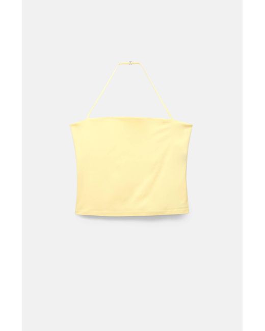 Pull&Bear Natural Top Mit Carré-Ausschnitt