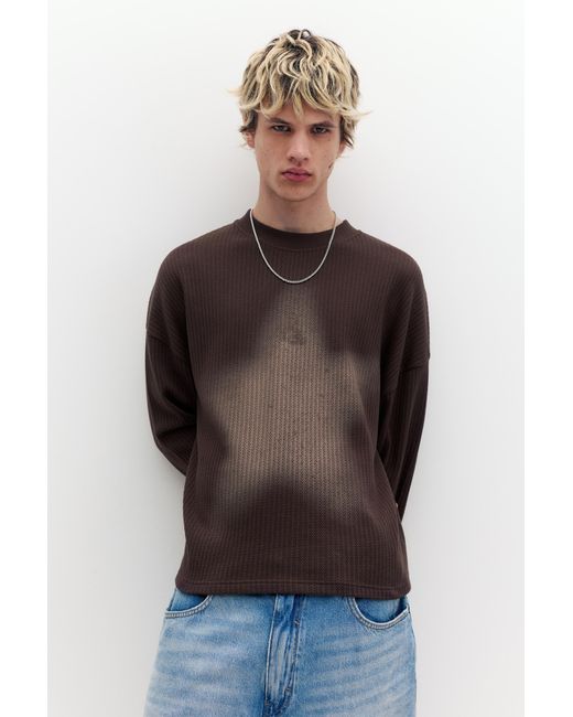 Pull&Bear Blue Knit Star T-Shirt for men
