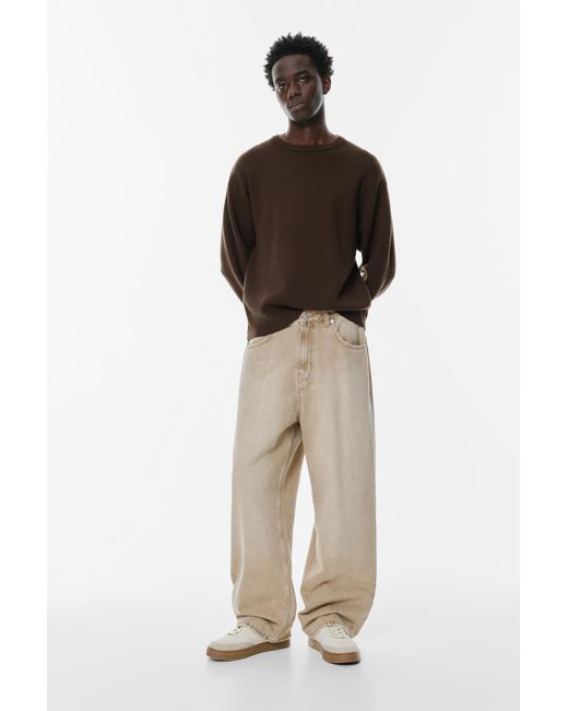 Pull&Bear Brown Soft Knit Jumper for men