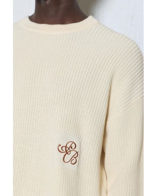 Pull&Bear Geborduurde Trui in het Natural voor heren