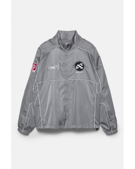 Pull&Bear Gray Stwd Contrast Seam Jacket for men