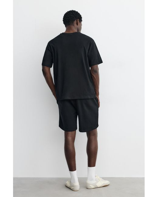 Pull&Bear Set Aus Jogger-Bermudas Und T-Shirt in Black für Herren
