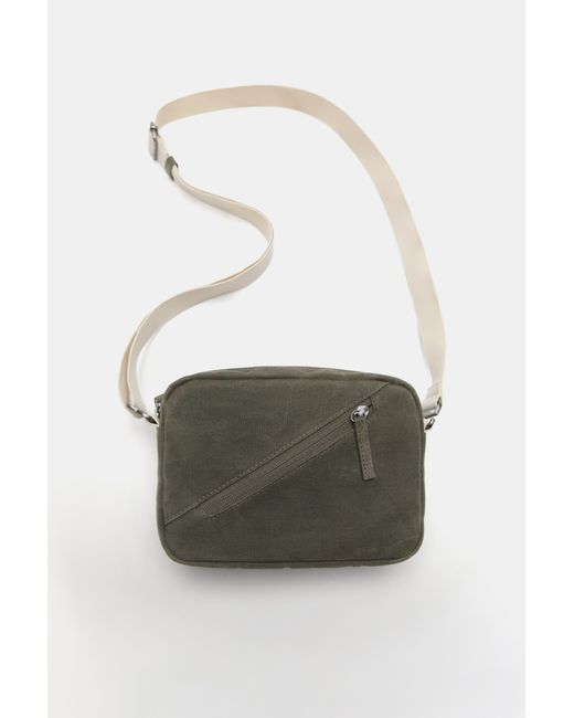 Pull&Bear Gray Distressed Crossbody Bag for men