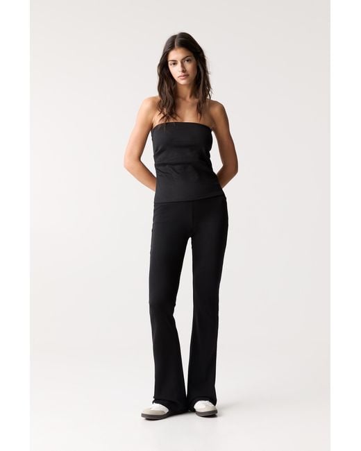 Pull&Bear Black Flared Tracksuit Joggers