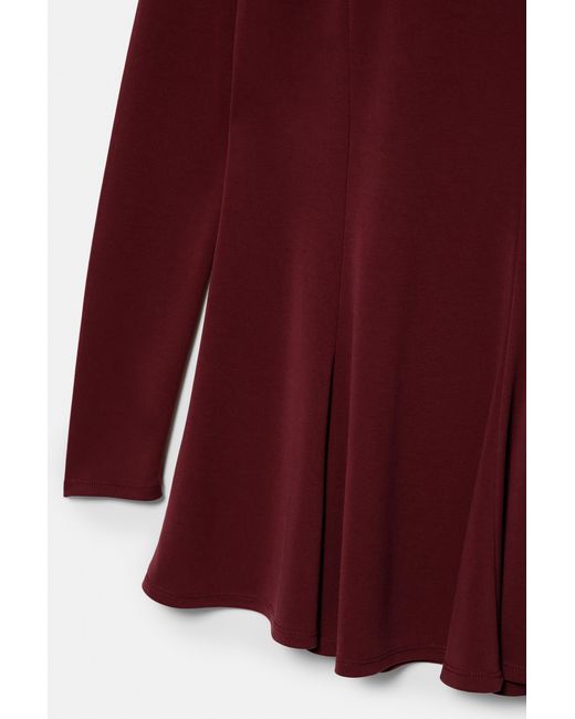 Robe Courte Cupro Bas Fluide Pull&Bear en coloris Red