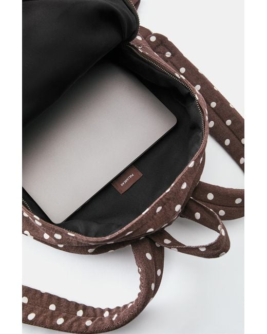 Pull&Bear Brown Polka Dot Backpack