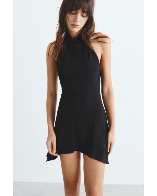 Pull&Bear Black Short Halter Dress