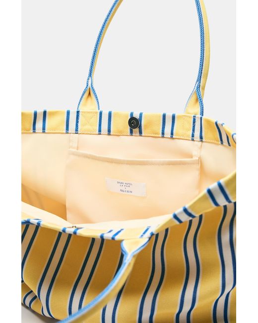 Pull&Bear Yellow La Toja Tote Bag