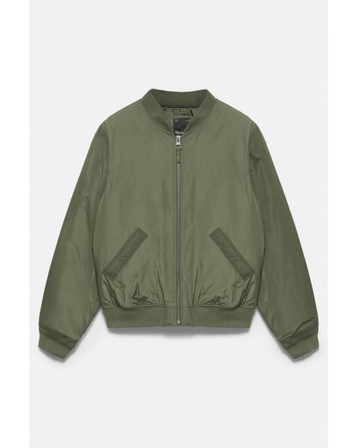 Bomber Imbottito di Pull&Bear in Green da Uomo