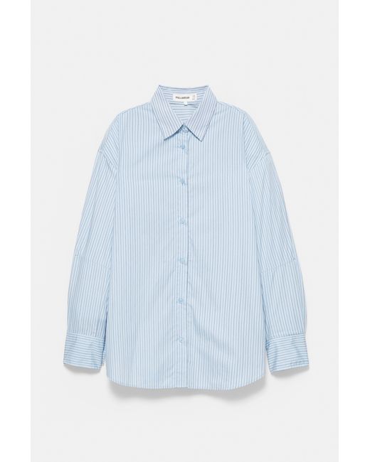 Camicia A Righe Con Bottoni Sulla Schiena di Pull&Bear in Blue