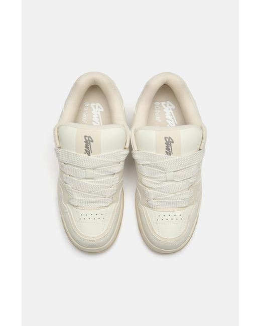 Pull&Bear White Stwd Skate Shoes