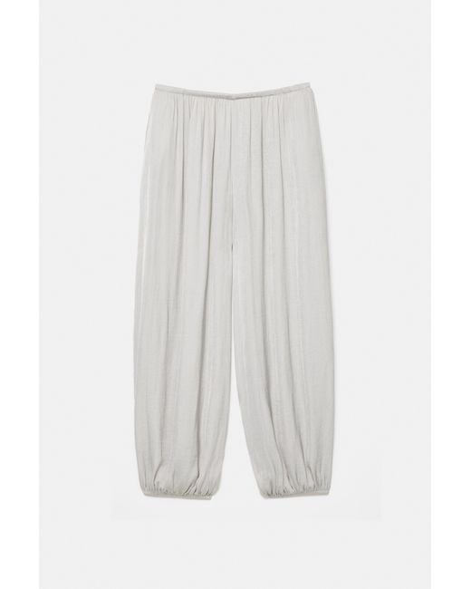 Pantalon Bouffant Satiné Pull&Bear en coloris Blue