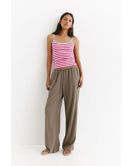 Pull&Bear Red Thin Strap Top