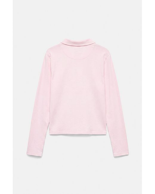 Polo Manches Longues Pull&Bear en coloris Pink
