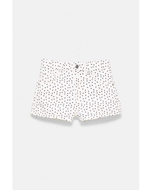 Pull&Bear Mini Short Met Stippen in het White