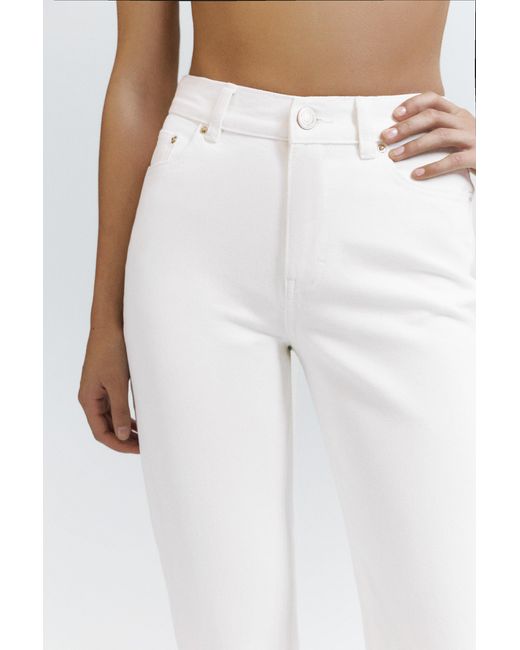 Pull&Bear White High-Waist Mom Jeans